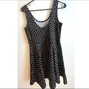 Black and white polka dot dress